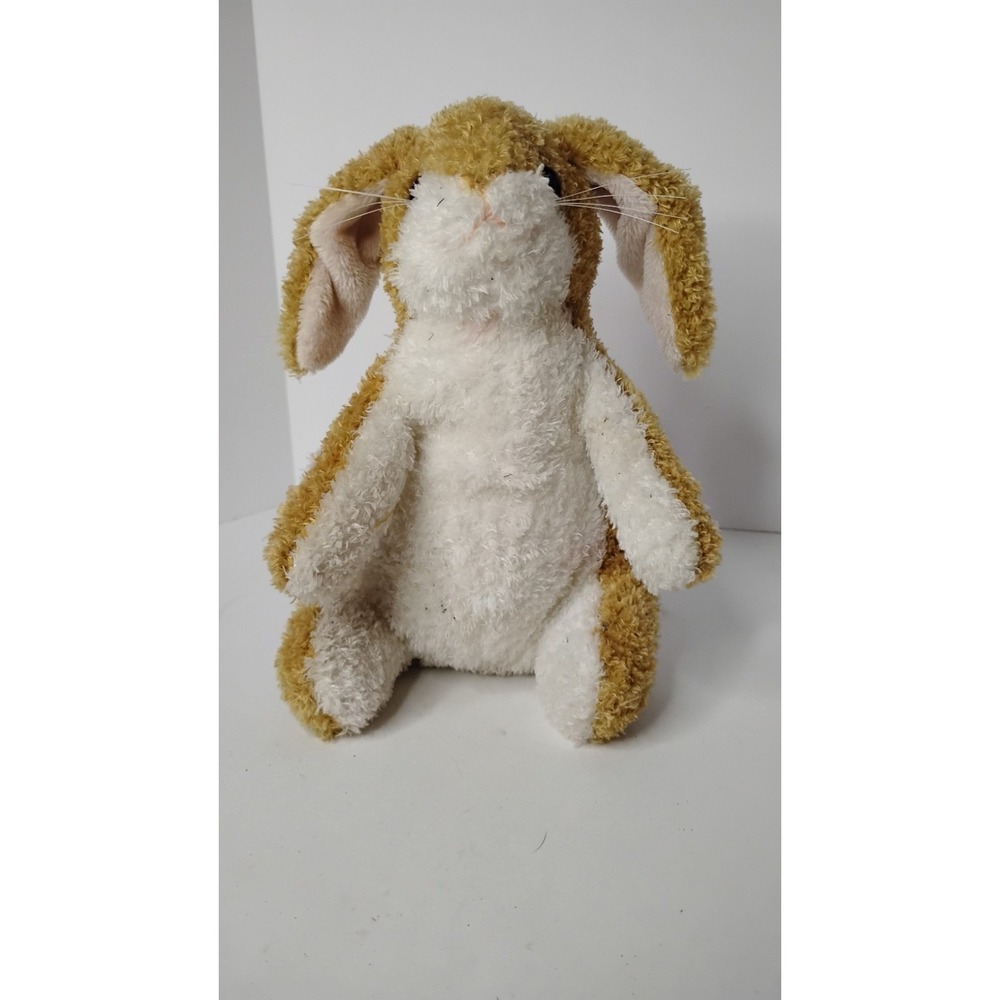 Douglas Velveteen Rabbit Tan Plush White Spots Easter Bunny Stuffed Animal 7"
